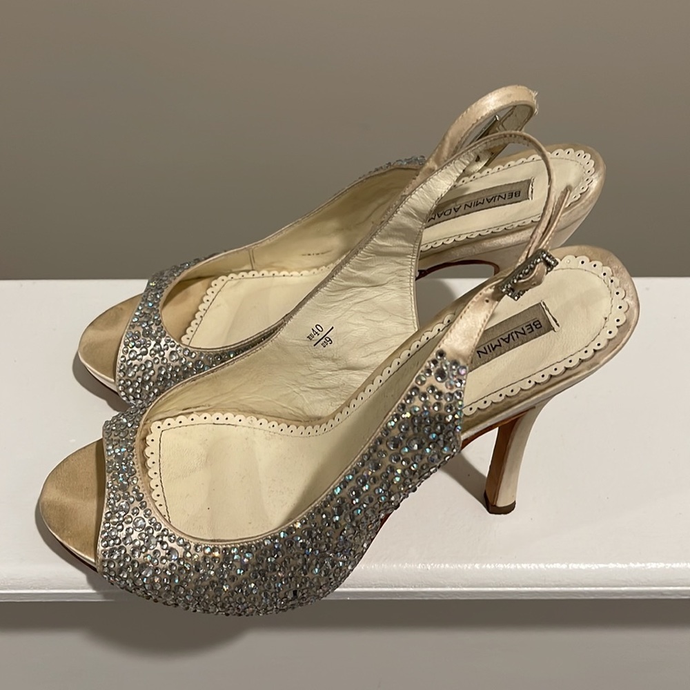 Benjamin Adams Sparkly Ivory Wedding Shoes - Picture 11 of 17